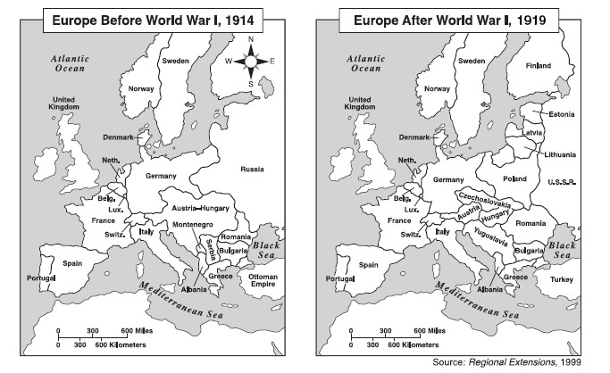 blank map of world war i. World War One Europe